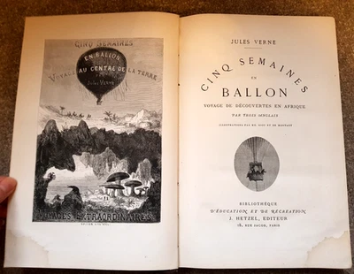 1872 VOYAGE AU CENTRE DE LA TERRE BY JULES VERNE Centre of the Earth Hetzel - Image 1 of 4