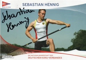 Sebastian Hennig (Kanu), sign. AK - Bild 1 von 1