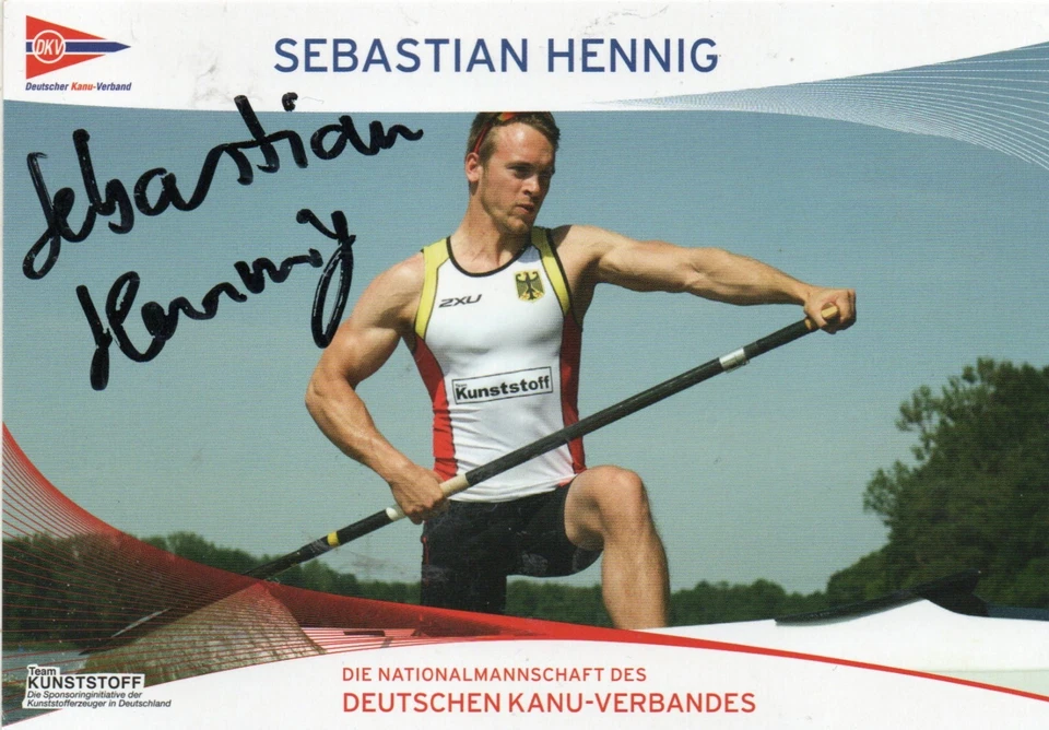 Sebastian Hennig (Kanu), sign. AK - Bild 1 von 1