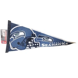 Seattle Seahawks Football Cloth Sports Pennant 30 Inch Vintage - Picture 1 of 5