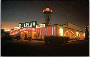 Vintage 1960s SOUTH OF THE BORDER, SC Postcard / "ICE CREAM FIESTA" Unused - Picture 1 of 2
