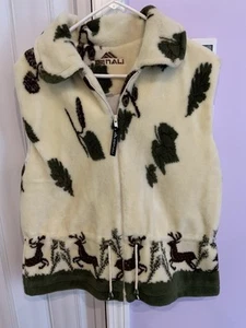 Denali Women's Vest Cinch Waist Deer Print Size Large - Picture 1 of 10