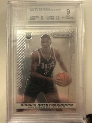 GIANNIS ANETOKOUNMPO 2013-14 PANINI PRIZM #290 RC ROOKIE BUCKS BGS 9 GEM MINT - Image 1 of 2
