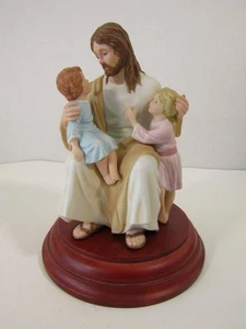 1992 The Children's Devotion Lenox Porcelain Figurine w/Wooden Display Base - Picture 1 of 14