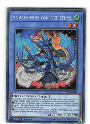 Yugioh ANHÄNGERIN VON NEPHTHYS , hisu-de005 Secret Rare deutsch NM 1. Auflage - Bild 1 von 2