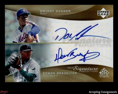 2005 Reflections Dwight Gooden METS & Dewon Brazelton RAYS DUAL AUTO - Image 1 of 2