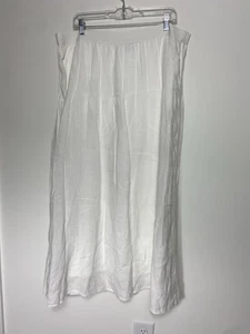 J.Jill Love Linen Skirt Size Large Tall 100% Linen Lined Boho Summer - Picture 1 of 11