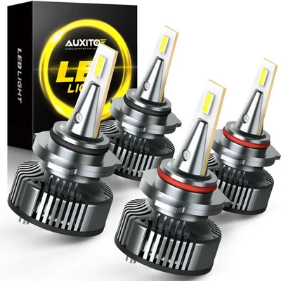 4X AUXITO 9006 HB4 9005 HB3 light Kit High Low Beam Set Bright Bulbs Lamp White - Image 1 of 4