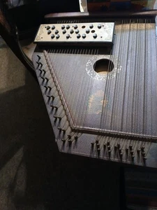 Antique Wood Bell Harp Co Acoustic Zither Auto Harp 38 metal strings . - Picture 1 of 9