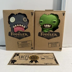 2 lustige hässliche Monster Oogah Boogah Squidge Fuggler von Spin Master Zertifikat - Bild 1 von 16