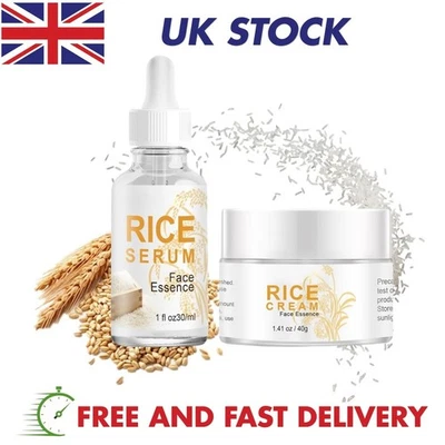 2Pcs Korean Glass Skin Set - Face Serum & Moisturising Cream for Women- Anti-Agi - image 1 of 4