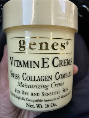 Genes Vitamin E Creme Swiss Collagen Complex - 16 oz - NEW, SEALED! - Image 1 of 4