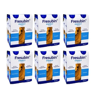 (11,44 EUR/l) FRESUBIN Energy Drink 24er Cappuccino 6x4x200ml Trinkflasche