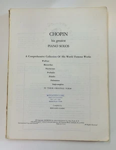 Chopin: His Greatest Piano Solos – Bernard Grasso (1971) – No Cover, Complete - Picture 1 of 7