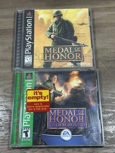 Medal Of Honor & MOH Underground PS1 PlayStation 1 CIB - Imagen 1 de 5
