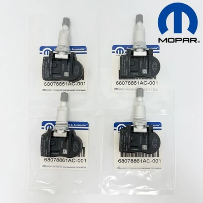 4Pcs New 68078861AC Programmed Tire Pressure Sensor TPMS for Chrysler Dodge Jeep - Image 1 of 4