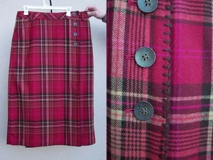 Eddie Bauer Manta de Lana Franela Falda Envolvente Talla 14 OTOÑO Rojo Cuadros Forrados Bolsillos - Imagen 1 de 12