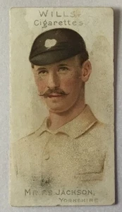 Will’s Cricketers 1901 ( with vignettes) No 9 Mr F. S. Jackson - Yorkshire. - Picture 1 of 2