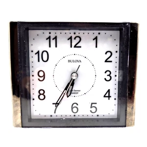 BULOVA B1872 Moonbeam Reloj Despertador Luz Sensor Barrido Segunda Mano FUNCIONA - Imagen 1 de 8
