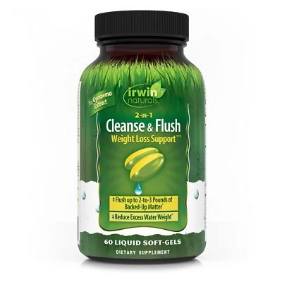 Irwin Naturals 2-in-1 Cleanse & Flush Weight Loss Support - 60 Liquid Soft-Gels - Image 1 of 4