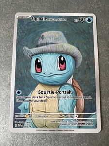 Pokémon × Van Gogh Squirtle with Grey Felt Hat | CUSTOM MADE CARD - Picture 1 of 2