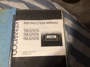 Kenwood TM-G707A/E Instruction Manual - Protective Covers & Coil Bound! - Zdjęcie 1 z 4