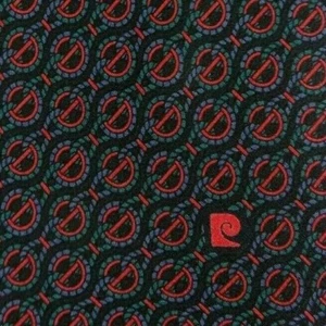 Black Red Equestrian PIERRE CARDIN Silk Tie - Picture 1 of 8