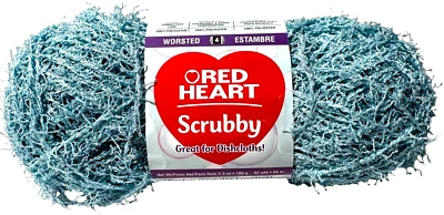 Red Heart Scrubby Dishcloth Yarn Skein Glacier Light Blue 3.5 oz 92 Yd Craftcore - Image 1 of 4