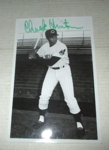 Chuck Hinton Signed Post Card - Cleveland Indians - Picture 1 of 2
