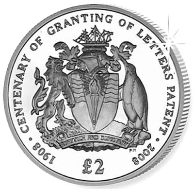 BRITISH ANTARCTIC TERRITORY 2 Pounds 2008 BU 'World’s First Antarctic coin' - Image 1 of 3