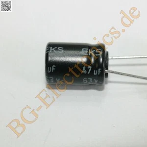 4 x 47µF 47uF 63V 105° RM5 Elko Kondensator Capacitor Radial Frolyt 4pcs - Picture 1 of 1