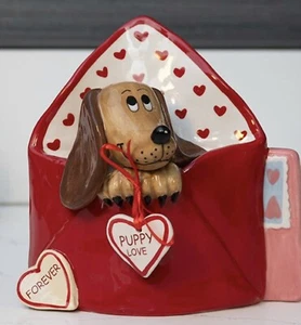 Blue Sky Clayworks SENT WITH LOVE PUPPY Dachshund Doxie Dog Ceramic NEW HTF! - Picture 1 of 1