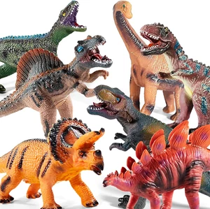 TEMI 7 Piece Jumbo Dinosaur Toys for Kids 3-5, Large Soft Dinosaur Toys - Picture 1 of 12