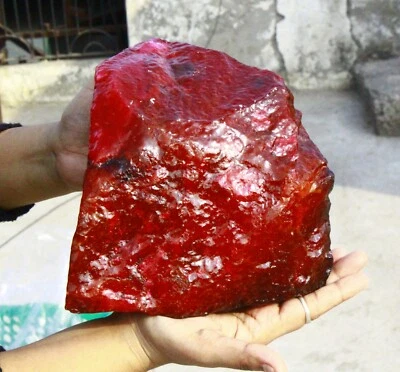 DYED  Shipping 25000 Ct / 5KG Certified Natural Red Ruby Huge Gemstone Rough N23 - Image 1 of 4