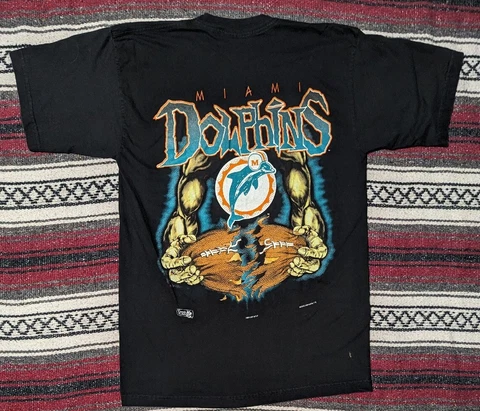 Vintage NFL Miami Dolphins Magic Johnson T's Shirt 1994 XL Cover