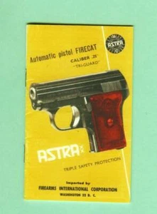 Astra Model Firecat Owners Manual Reproduction - Picture 1 of 1