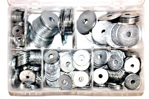 Assorted Box Qty 400 M5 M6 M8 M10 Repair Washers Imper 3/16 1/4 5/16 3/8 BZP A20 - Picture 1 of 1