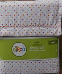 Circo 4 Pc Polka Dot FULL Sheet Set ~ NEW Pink Orange Purple Girls - Picture 1 of 2