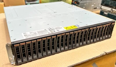 IBM FC 5887 Enclosure 98Y3807 00E6077 24x Empty Caddys 2x 74Y9480 Controller Mod - Image 1 of 4