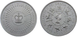 Great Britain 1993 5 Pounds Silver 92.5% PF - Picture 1 of 1