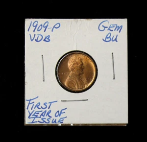 1909-P VDB GEM BU LINCOLN ONE CENT PIECE - SCARCE SEMI-KEY DATE - Picture 1 of 2