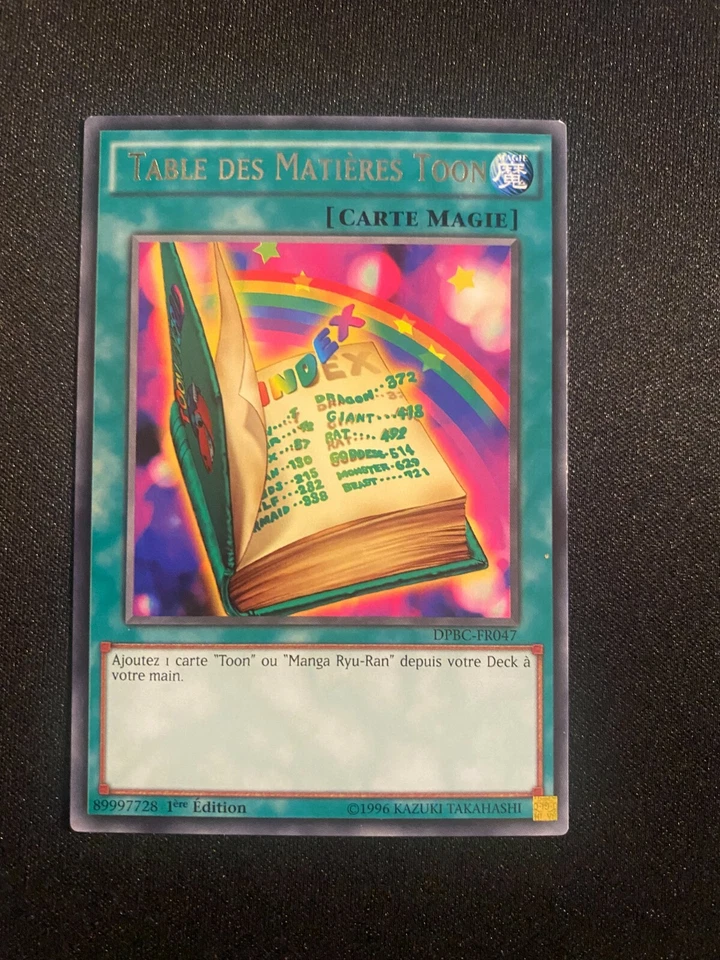 Toon Table of Contents French Rare DPBC-EN047 FR047 Light Play Yu-Gi-Oh! - Image 1 of 1