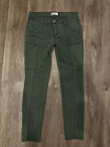 SO Cargo Pants Army Green Women’s Juniors Size 9 Skinny Low Rise Waist Jeans