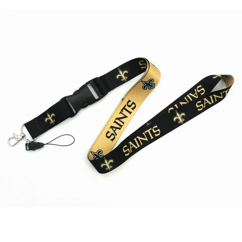 New Orleans Saints NFL Double-Sided Detachable Keychain Lanyard New Cover