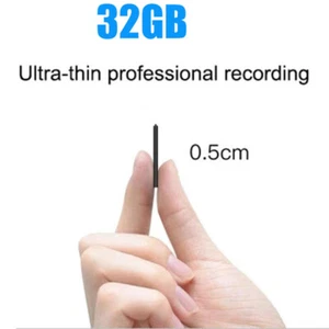 32 GB ultradünner sprachgesteuerter Recorder Audio Tonaufnahmegerät MP3-Player UK - Bild 1 von 20