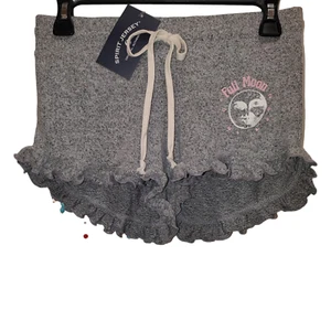 Spirit Jersey Damen Mid-Rise Brushed Rüschen Shorts Gr. XS Gummibund grau - Bild 1 von 3