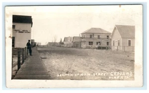 Main Street Grouard Alberta Canada Hotel Royal Dining Rooms RPPC Postcard - Picture 1 of 2