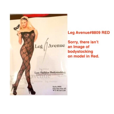 Bodystocking lazos de encaje fuera del hombro/en el hombro #1607 (negro) o #8809 (rojo) Foto 1 de 4