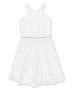 Speechless Kids Embellished Glitter Lace Bodice Dress Big Girls Size 10 - Picture 1 of 3
