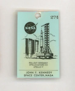 NASA 1972 APOLLO 17 Rollout Zeremonie KSC Abzeichen - Bild 1 von 2